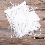 white two piece crochet set